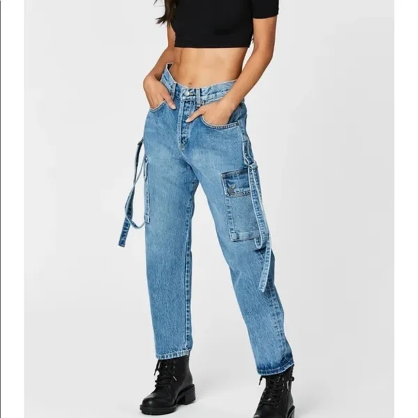 Carmar Haedus Super Baggy Cargo‎ Jeans Black 24 - Image 3