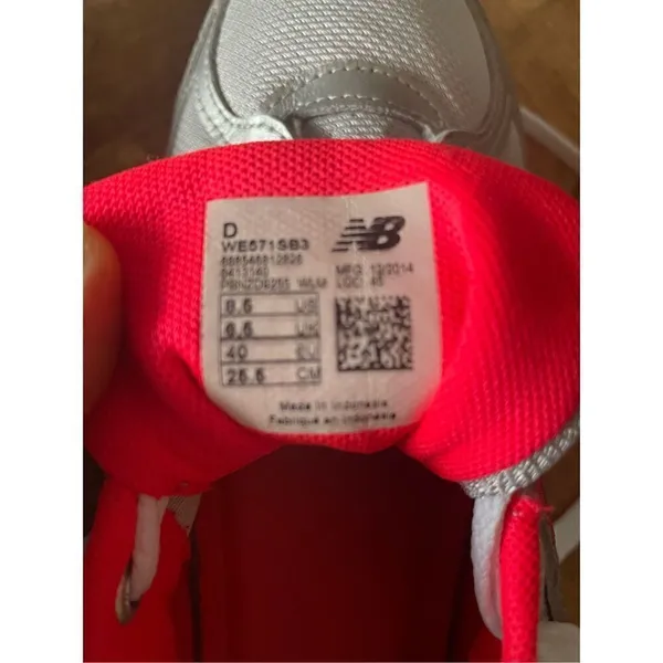 New Balance Women's Shoes XLT Footbed WE 571 Lace Up Gray Pink Sz 8.5 D - Image 7
