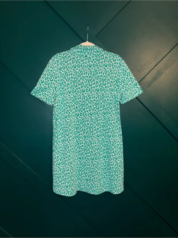 Tyler Boe Shirt Sleeve Polo Leopard Rosette Print Preppy Bold Streetwear - Image 3