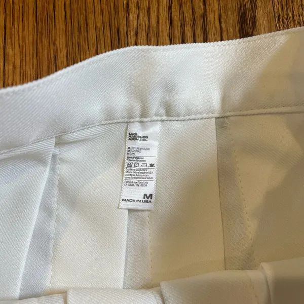 Los Angeles Apparel High-Waisted Pleated Tennis Skirt in White - Image 4