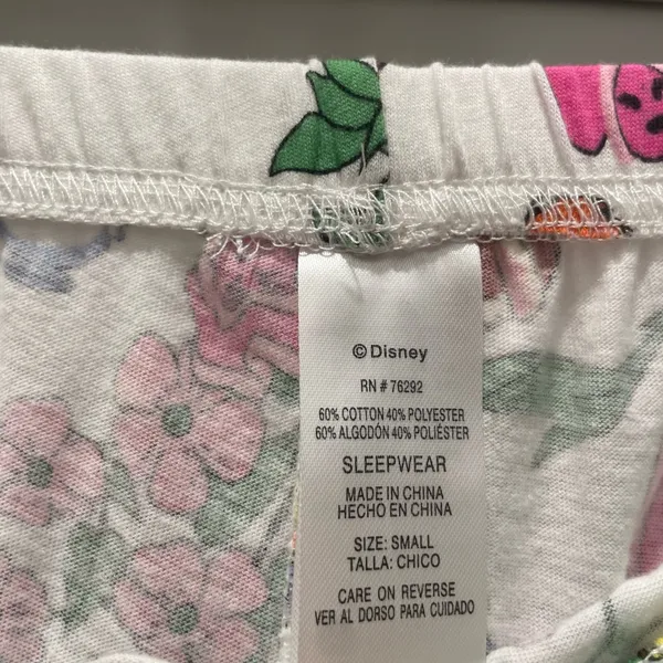 Disney Alice in Wonderland White Graphic Print Pajama Sleep Shorts - S - Image 4