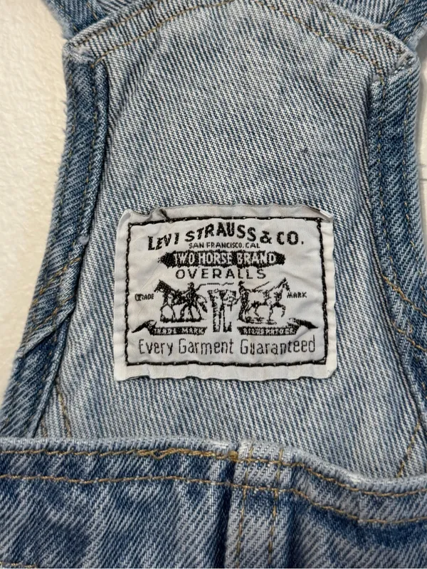 Vintage Levi’s Mom Shortalls Denim Overalls Size Small Women’s Blue y2k - Image 3