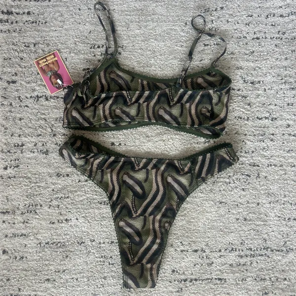 Strawberry milk mob bikini Green Size L - Image 2