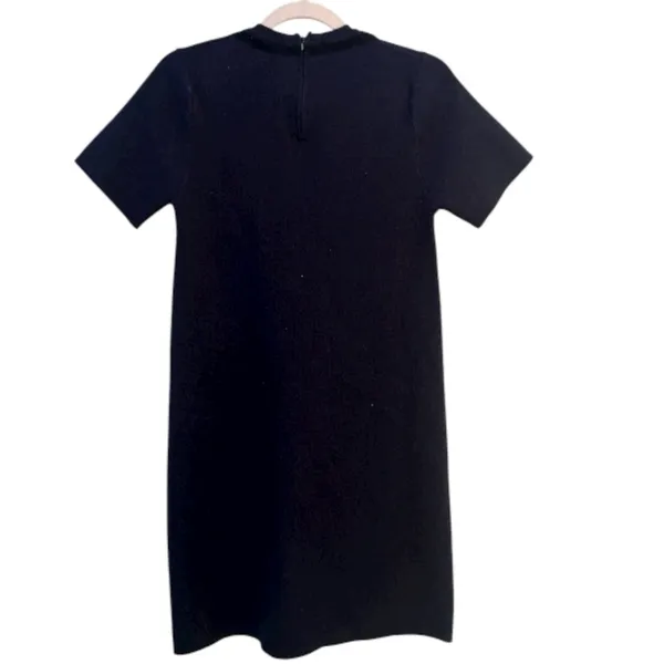 Zara Knit Navy Blue Mini Dress Short Sleeves Large Casual Streetwear‎ - Image 3