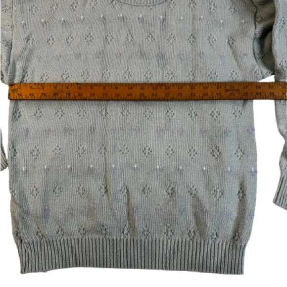 Vintage Mint Green Floral SweaterSweater - Image 9