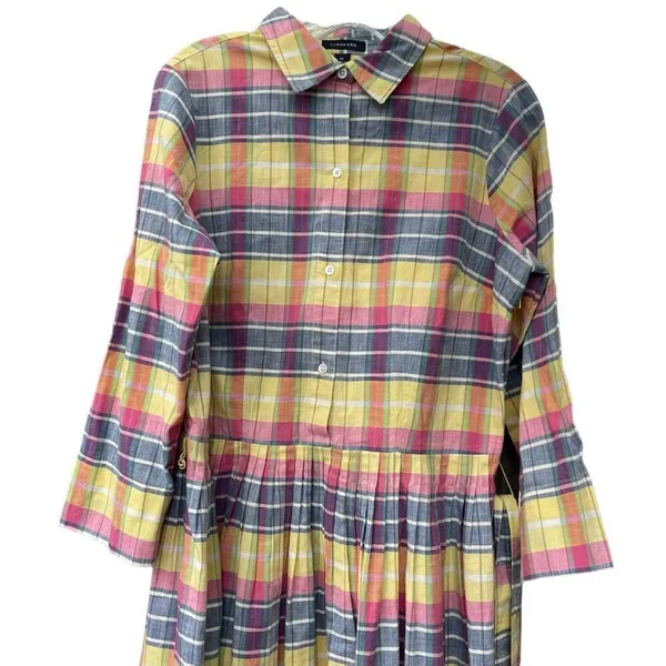 Lands’ End size 12 retro styled plaid dress. 100% cotton. - Image 7