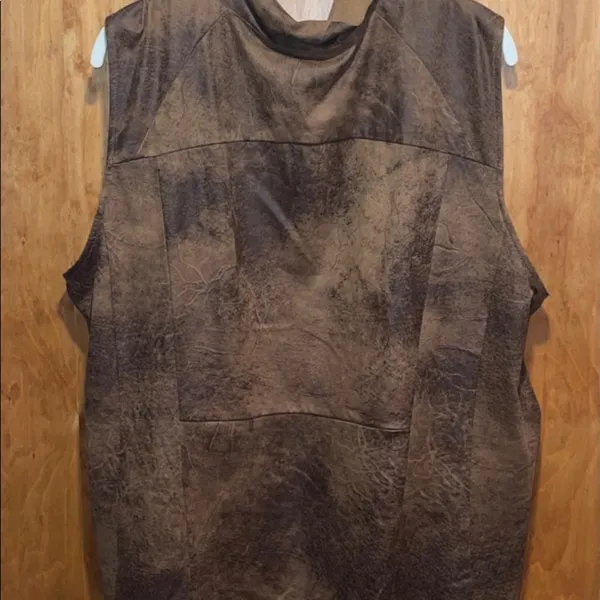 Faux Leather Vest Size 1X - Image 2