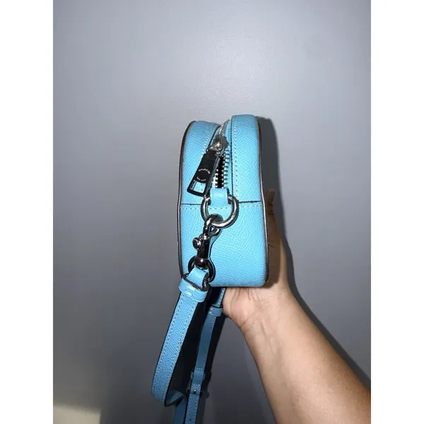 Coach Mini Serena Crossbody Bag 97561 Aqua‎ Crossgrain Leather MINT Z - Image 4