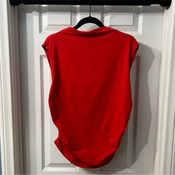Maeve Anthropologie Mock-Neck Shell Tank Blouse Top in Tomato Size XL - Image 5