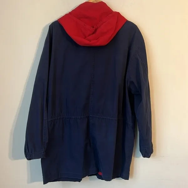 Tommy Hilfiger Varsity Crew Preppy Navy Spring Jacket Size Medium ⚫️ - Image 6