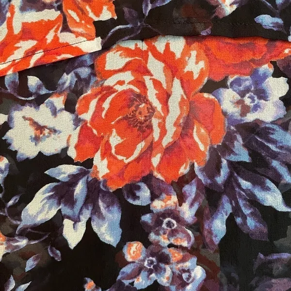 Aritzia Wilfred Silk Long Sleeve Floral‎ Blouse XXS - Image 7
