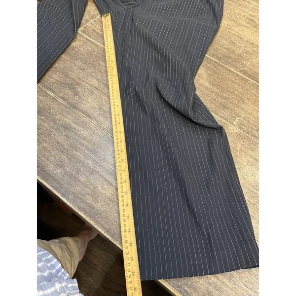 Free People Striped Pleated Wide Leg Pants Black Size Large $148 - Image 13
