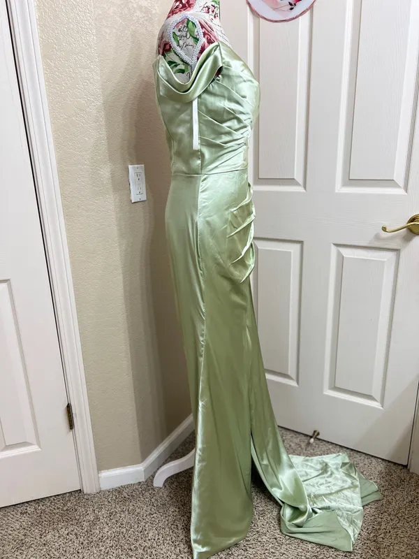 Prom dress green color - Image 2
