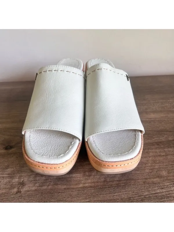 Frye NEW Women's Hazel Wood Sole Slide Sandal Size 9.5 #258 - Image 2