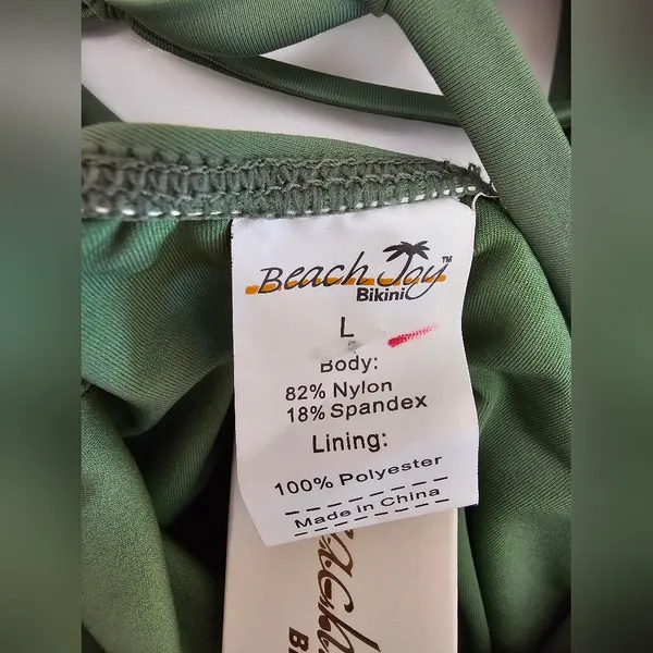 NWT Beach Joy Sage Green Cascading Ruffle One Piece Swimsuit - Large - Image 7