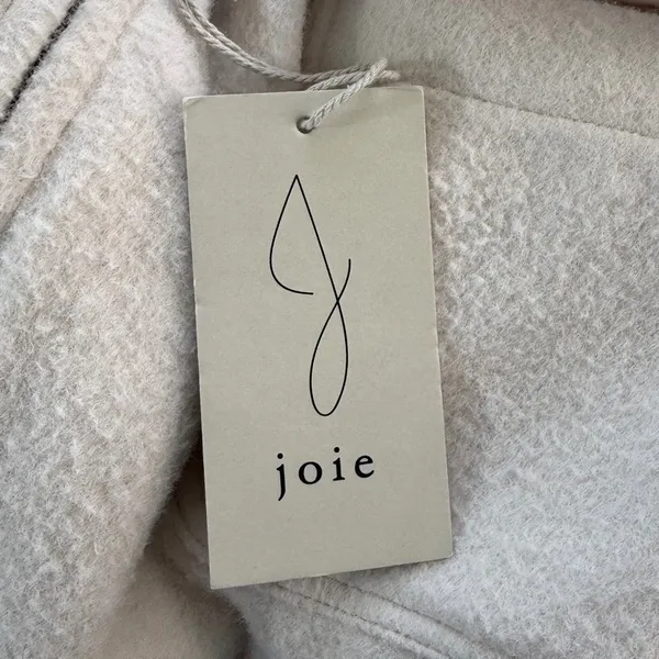 Joie Cream Textured‎ Full Zip Bomber Jacket Off White Luxury Knit Coat Large NWT - Image 5