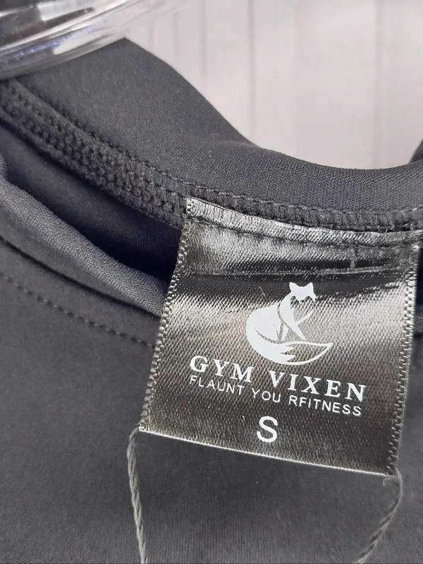 Gym Vixen Black Logo Women's Performance Athletic Gym Activewear Tee NWT - Image 7