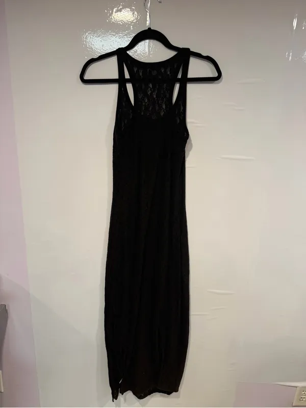 Aerie Black Lace Maxi Tank‎ Swimsuit coverup Dress - Image 5