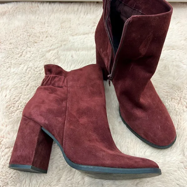 Arturo Chiang leather upper suede block heel bootie - Image 2