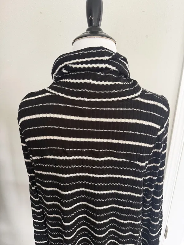 We the Free People Drippy Thermal Striped Turtleneck Size Small - Image 5