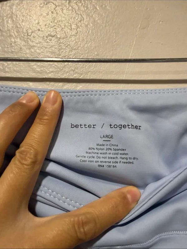 NWT Better Together Women's Light Blue Bike Shorts - Large - Image 3