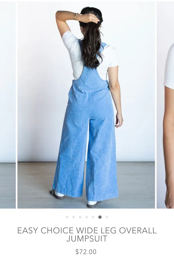 Apricot Lane Wide Leg Overall Jumpsuit - Image 3