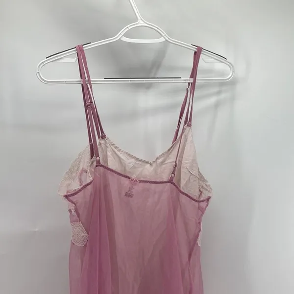 Victoria’s Secret lace tiered pink adjustable straps lined nighty Cottagecore S - Image 8