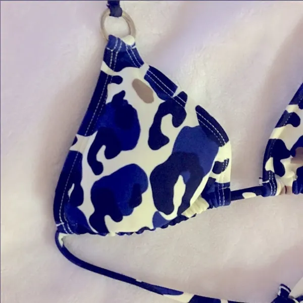 ✨ old navy leopard print navy triangle bikini✨ - Image 3