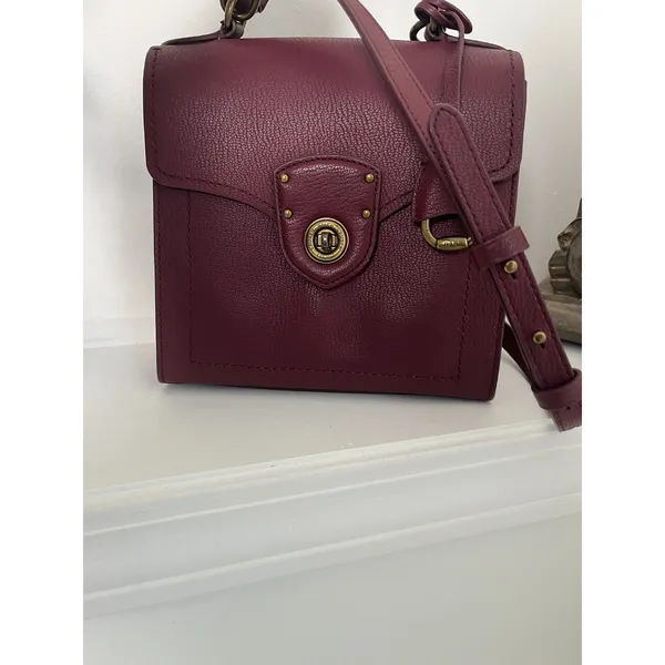 Lauren Ralph Lauren Millbrook in Merlot Leather Crossbody - Image 5