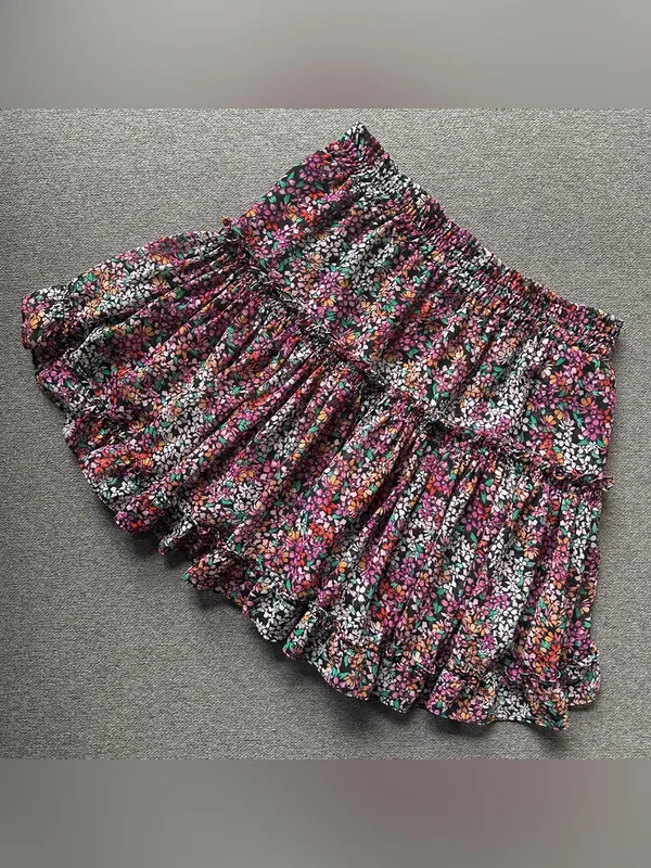 Misa Los Angeles Marion Mini Ruffled Skirt Small - Image 6