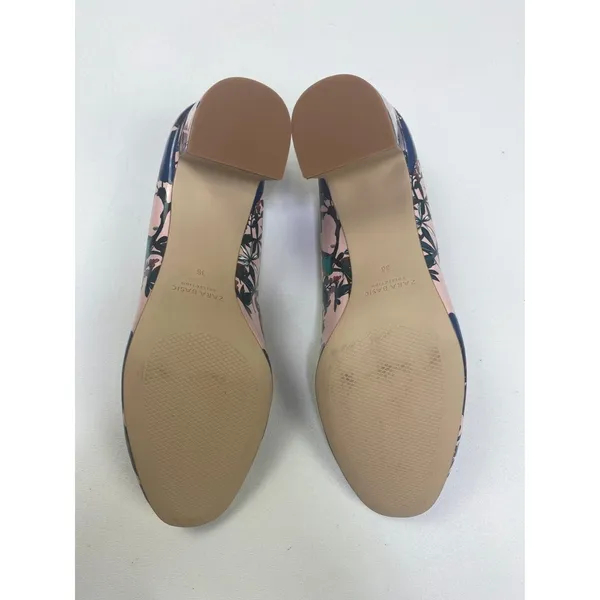 Zara Basic Tropical Animal Floral Pink Block Heel EU Size 36 (us size 6) NEW - Image 8