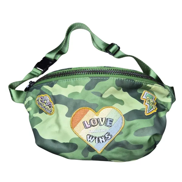 Stoney Clover Lane Fanny Pack Camo Belt Bag Crossbody Feminist Pride Patches 12" - Image 6