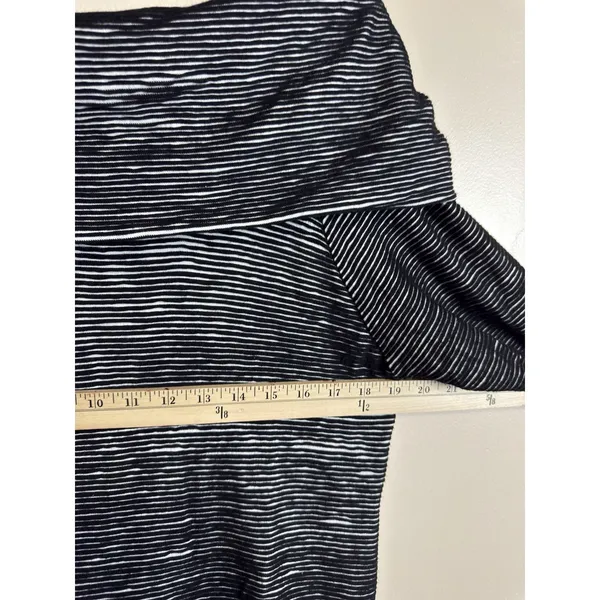 Anthropologie Dolan Striped Cowl Neck Top Black White Long Sleeve Pullover M - Image 10