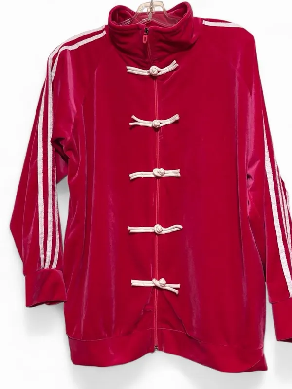 NWOT Uzbek Asian style fushia hot pink velour two piece tracksuit - Image 6