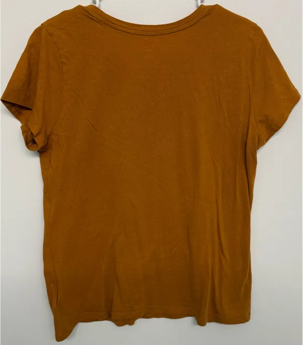 Gap Women’s Top Short Sleeve Cotton Dark Orange M - Image 3