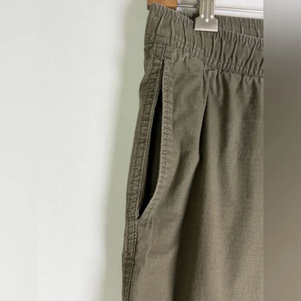 Vuori Women’s Ripstop Drawstring Pants Sz XS Dark Oregano Organic Cotton Joggers - Image 5