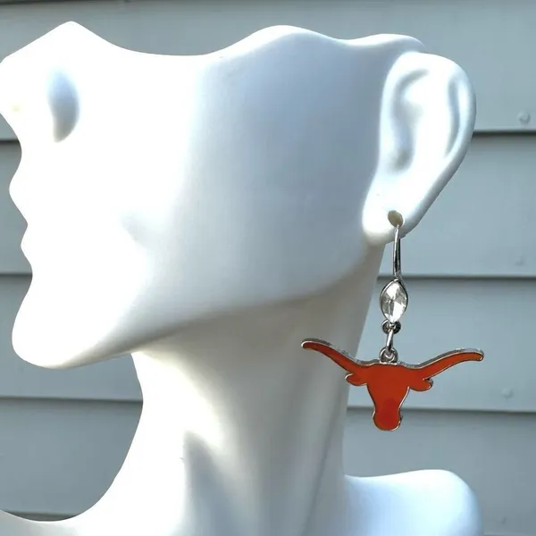 Texas Longhorns dangle earrings - Image 2