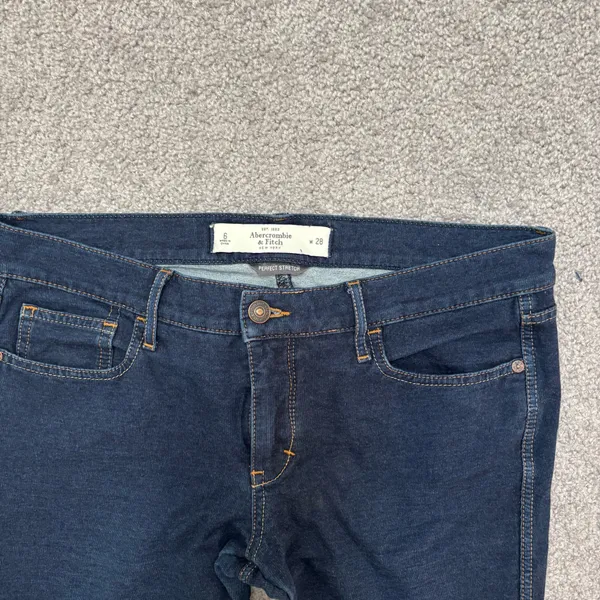 Abercrombie & Fitch Dark Indigo Perfect Stretch Skinny Jeans - Image 2