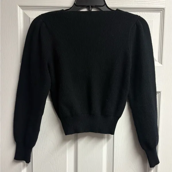 ASTR The Label Black Square Neck Fitted Sweater Size Medium - Image 5