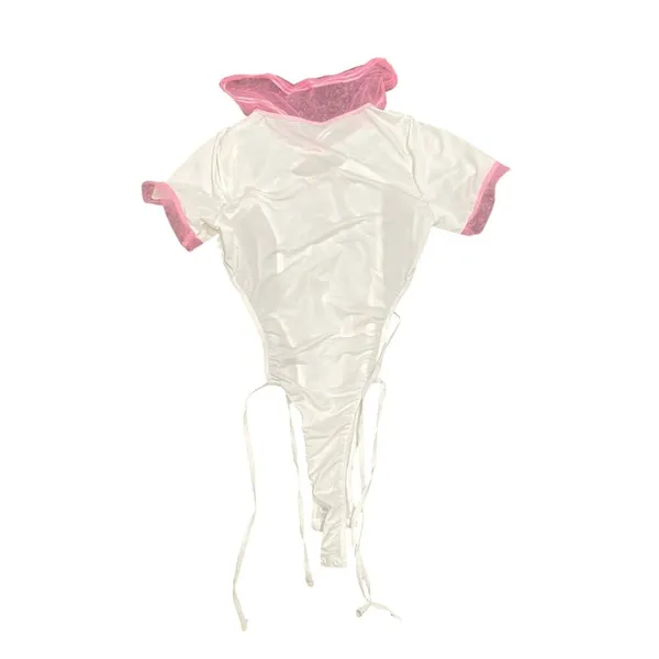 Seductive Lingerie Set With Side Split Tied Straps, Size L​ White Size L - Image 3