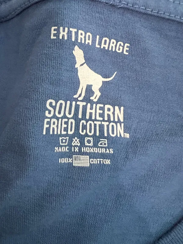 Southern Fried Cotton Dog Under Christmas Tree Graphic T Shirt - Image 5