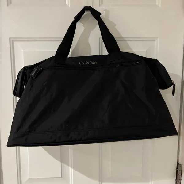 Vintage Calvin Klein Tote Travel Bag‎ Black Nylon - Image 4