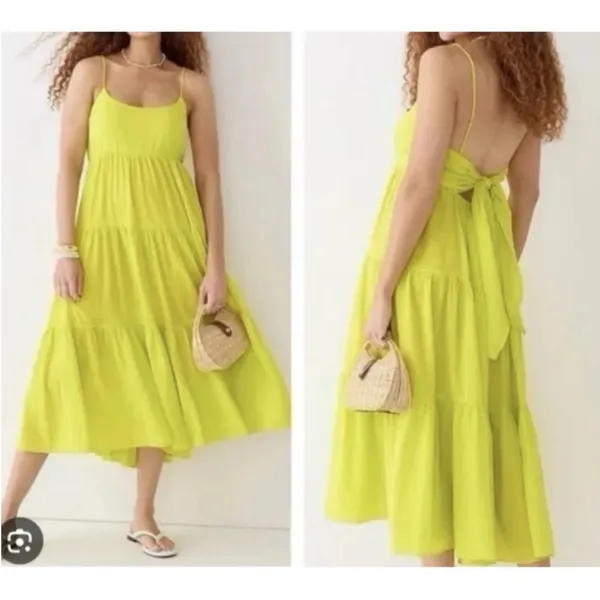 J. Crew White Strappy Tie Back Summer Beach Dress in White Size Small - Image 3