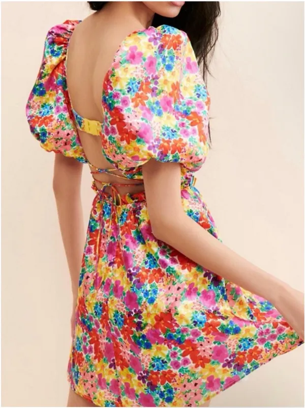 Merrill Mini Dress For Love & Lemons Puff Sleeve - Image 2
