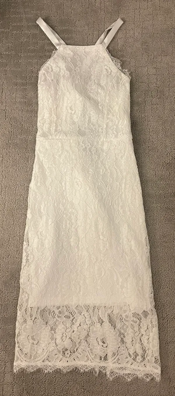 White Lace Graduation Dress - Image 4