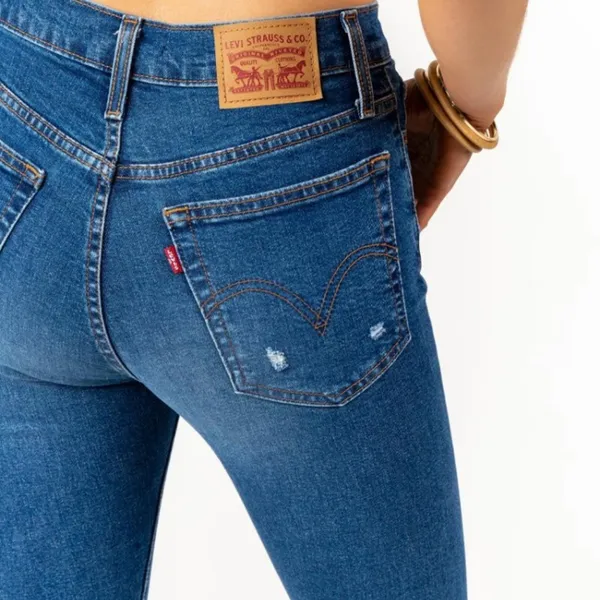 Levi’s‎ wedgie high rise skinny jeans pacific wave sz 26 - Image 4