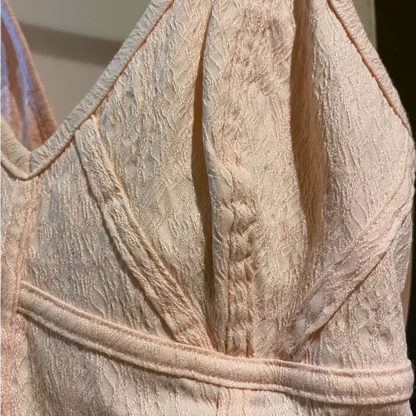 Free people Elegant Pink Sleeveless embroidered bodycon mini Dress - Image 6