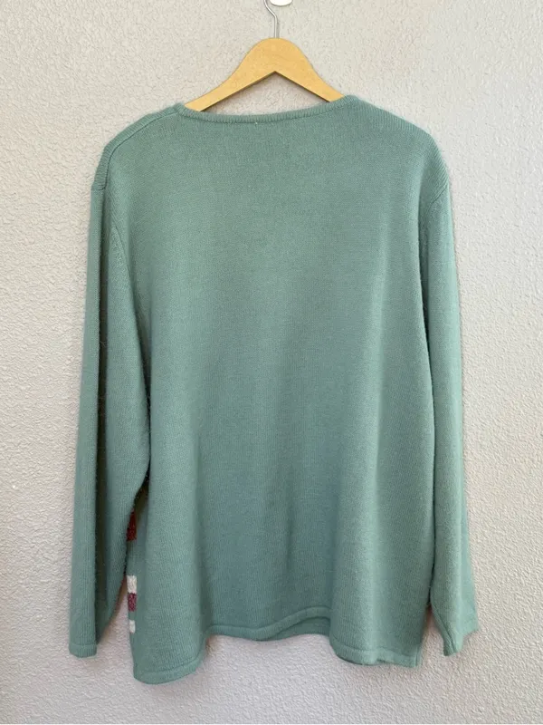 Vintage Tanjay Ski Scene Knit Sweater Size 2X - Image 3