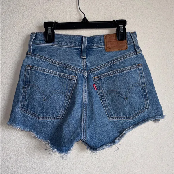 Levi’s button fly high waisted jean‎ shorts waist size 24” - Image 2