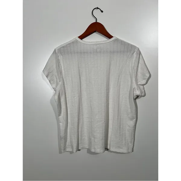 Aerie Knit Baby Tee in White Size XL - Image 4